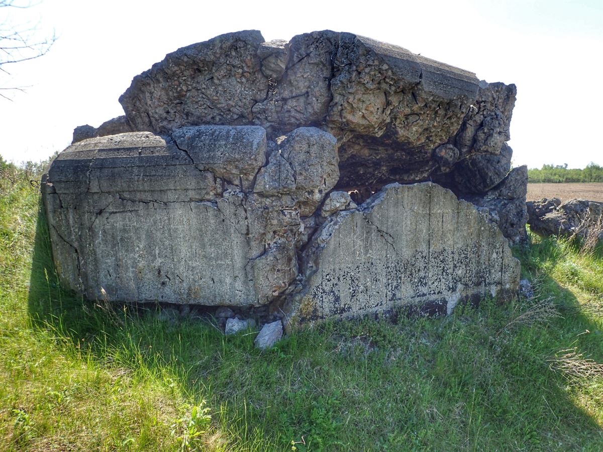 Bunker Half Destroyed